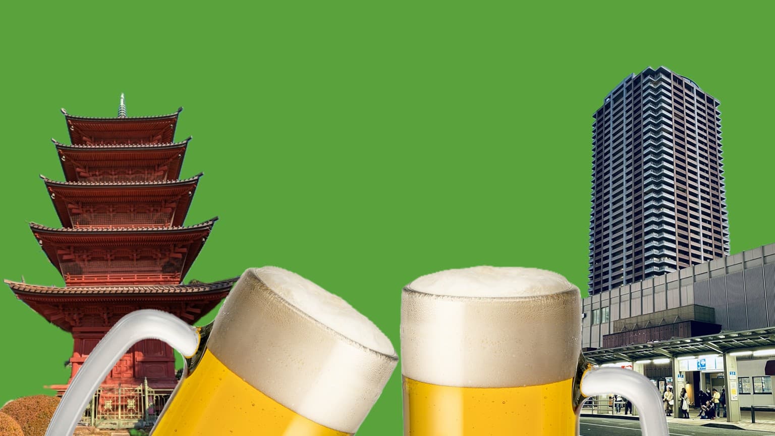 中山法華経寺の五重塔、生ビール2杯、アイ・リンクタウン展望施設